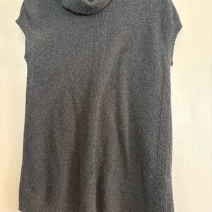 croft & barrow Charcoal Gray Sleeveless Cowl Turtleneck Sweater